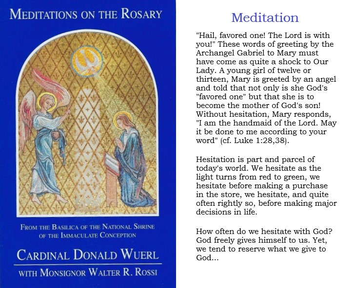 Meditations on the Rosary Cover and Page